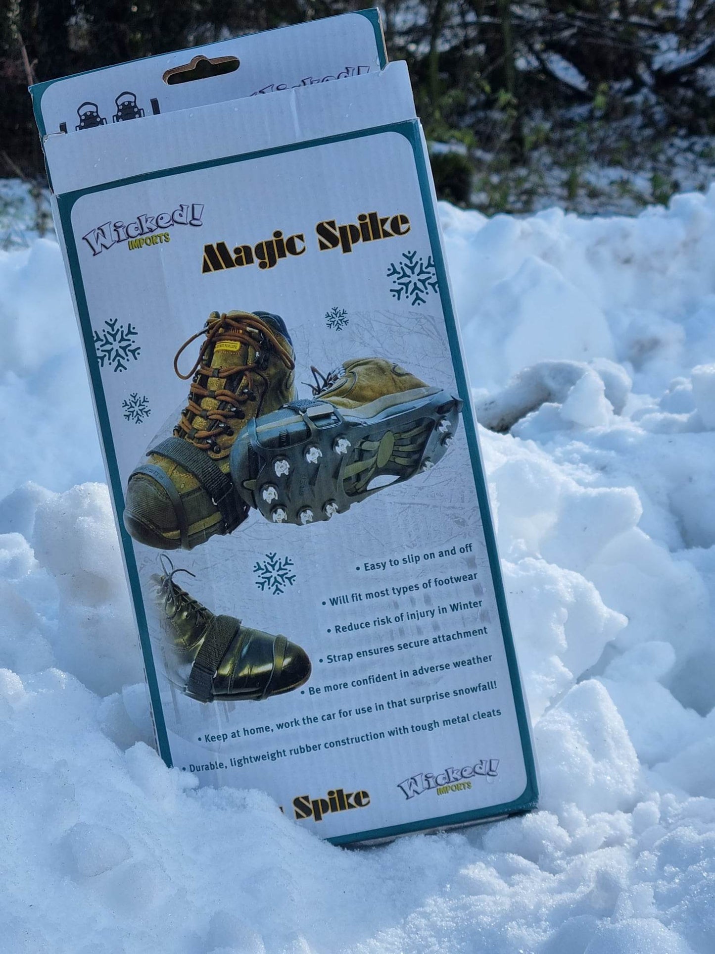 Anti Slip Spikey Snow and Ice Shoe Grips for Winter Hill Terrain Slippery Ground Sleet Show Crampon Cleets