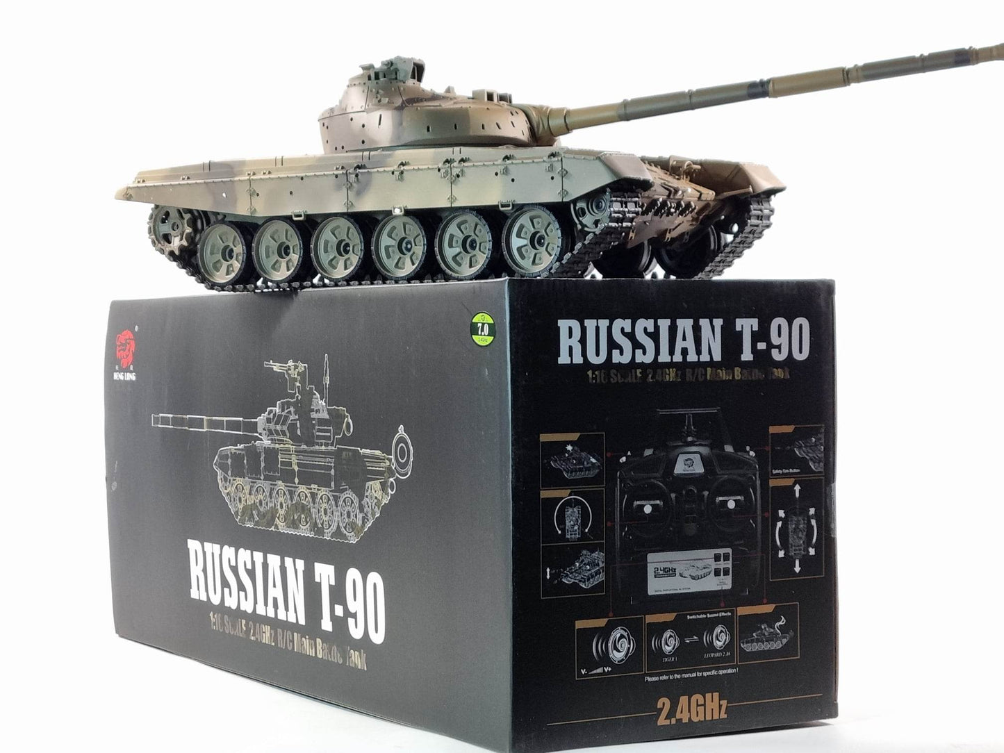 Heng Long 1:16 RC Tank "Russian T90" Smoke Sound BB IR 2.4G Version 7